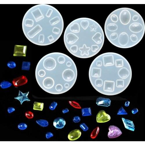 Gem Silicone Mold Pendant Resin Jewelry Making Mould DIY Hand Craft resin molds for Jewelry