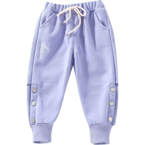 Spring Autumn 2021 New Pant for Children Cotton Fashion Casual Elastic Waist Trousers Kids Baby Boys Girls Sports Long Pant 2-6Y