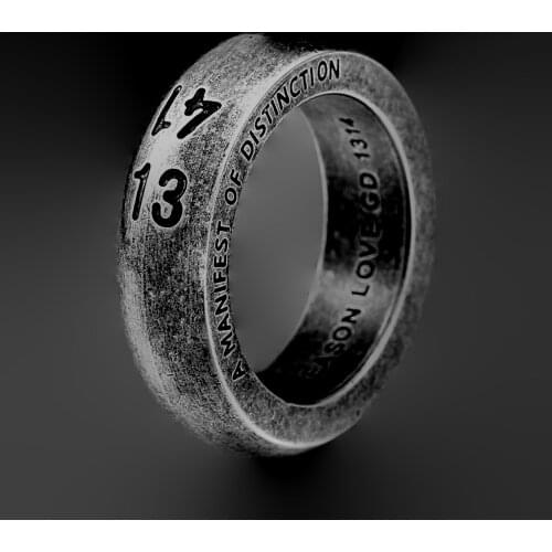 Vintage Number 1314 Lovers Couple Ring For Men Women Fashion Stainless Steel Wedding Engagement Ring Valentines Day Gift