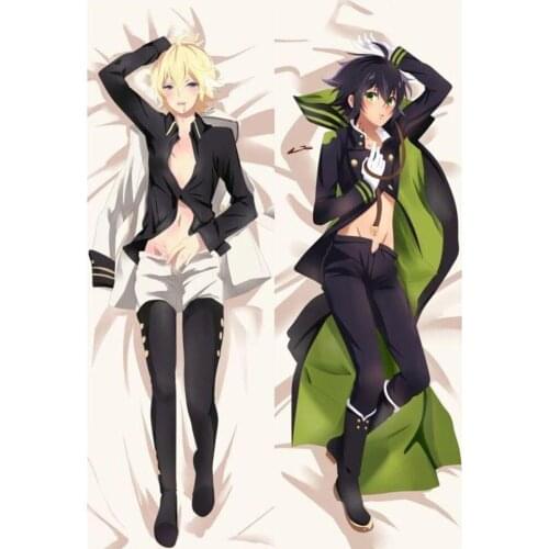 Japanese Customize Anime Owari no Seraph Mica & Yuu Male Throw Otaku Dakimakura Gifts Bedding Hugging Body Pillow Case 150x50 CM