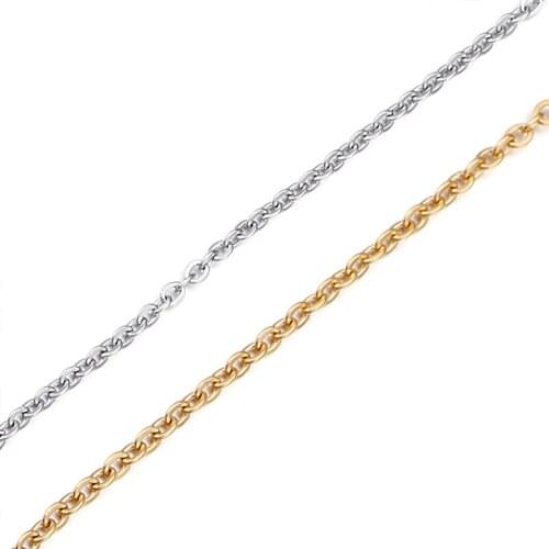 Japanese and Korean jewelry with chain stainless steel necklace womens cross chain O-chain single chain jewelry