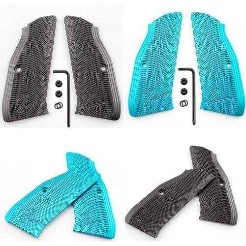 1pair CNC Aluminum alloy Custom Corrosion Resistant Grips for CZ 75 Full Size, SP-01 Series Shadow 2 75B BD screws Including