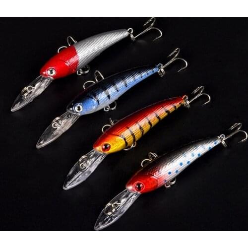 1PC 9cm 7.5g Fishing Lure Quality Mini Lure 3D Eyes Plastic Hard Bait Artificial Jig Wobblers Crank bait Fishing Bait Wholesale