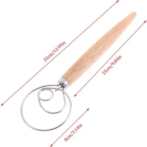 1PCS Stainless Steel Danish Dough Whisk Baking Pastry Blender Egg Beater Tools for Bread Making DIY Bread Dough Tools