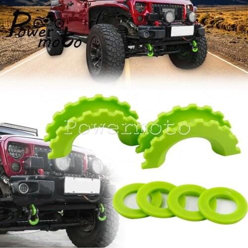 2pcs Shackle Protector Cover 5/8 D Shackle Isolator Anti Rattle Towing Hook Wrap Guard For Jeep Offroad Recovery Car 4pcs Washer