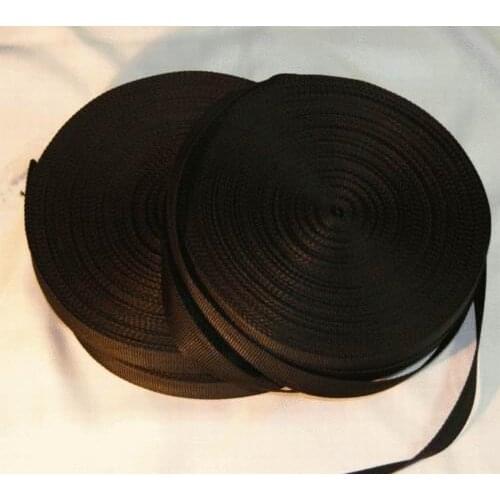 25 YARDS 25mm width BLACK STRAPS WEBBING POLYPROPOLENE NEW