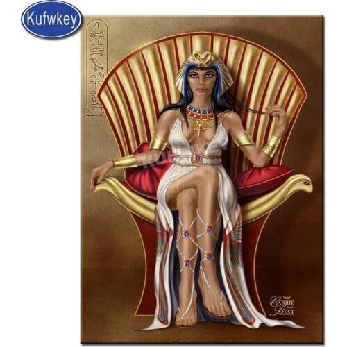 5D Diamond Embroidery"pyramid Egyptian Queen"Cross Stitch DIY Diamond Painting Full Diamond woman painting rhinestones wall art
