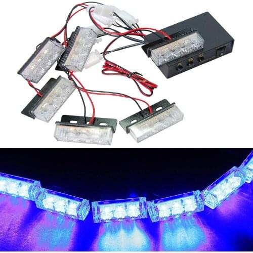 6x3 LED car network burst Grille Flash Light Strobe Flashing Warning Car Truck Light led Flashing Firemen Lights DC 12V
