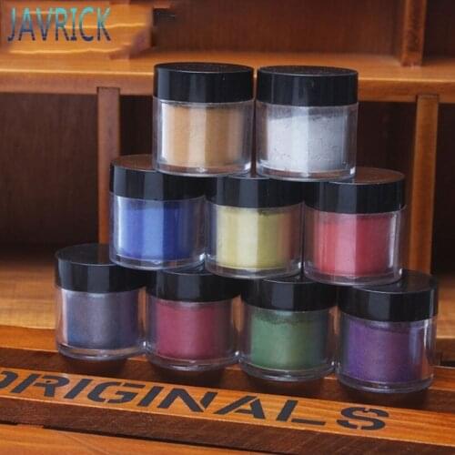 9 Pcs/set Pearlescent Mica Pigment Pearl Powder UV Resin Crystal Epoxy Craft DIY Jewelry Making Slime Toning Color Highlight