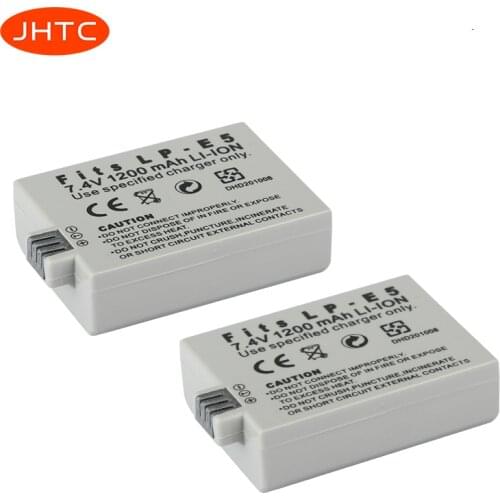 LP E5 Camera Battery For CANON 450D 500D 1000D KISS X2 X3 F Rebel XS XSi T1i LP-E5 LPE5 1200mAh Standard Battery
