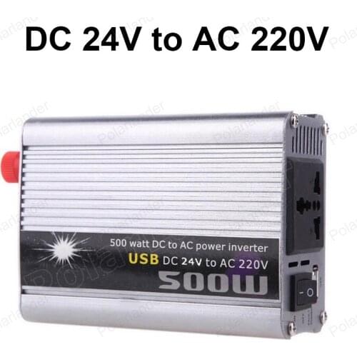 Car Power transformer 500W DC 24V to AC 220V Modified Sine Wave car styling USB 5V Output charger