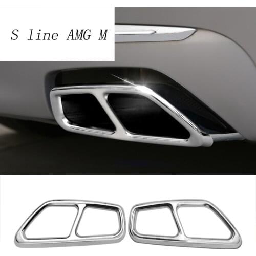 Car styling Car Rline Tail Throat Exhaust Pipe for BMW 5 series G30 G38 tail pipe Car exhaust pipe cover muffler tip accessories