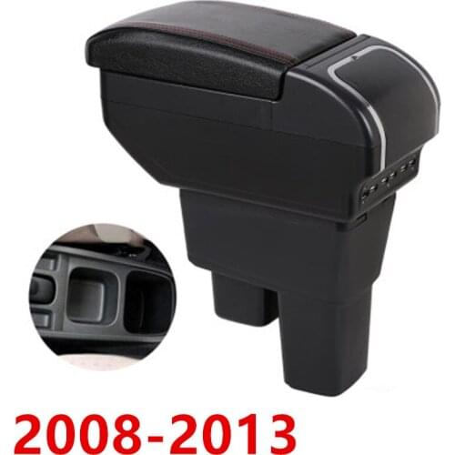 Centre Console Storage Box Armrest For Honda Fit Jazz 2008-2013 Arm Rest Rotatable 2009 2010 2011 2012