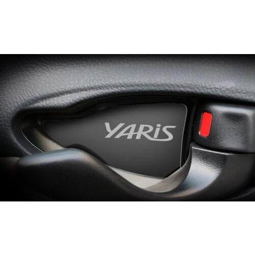 Car door bowl decorated patch interior Handle Protector Cover sticker for Toyota Yaris Vios Accessories styling