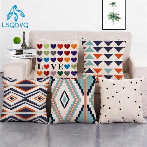 Decorative Throw Pillow Case Geometric Geometry Square Polyester Cushion Cover Decoration For Sofa Home Car Chair Almofadas