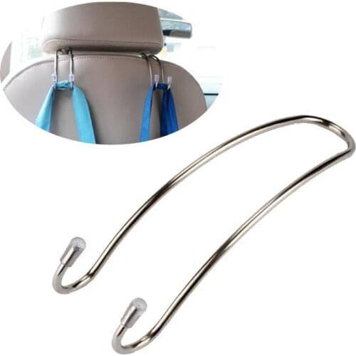 Dual Seat Back 4 Hooks for Car: Multi-Purpose Hangers for Clothing, Handbags & Purses, Groceries & Shopping Bags or Coats & Hats