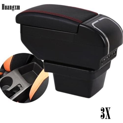 Dual layer Large Space Armrest box For Chery Tiggo 3X tigo2 Central Store Content box with Cup holder 9 USB Charging modificatio