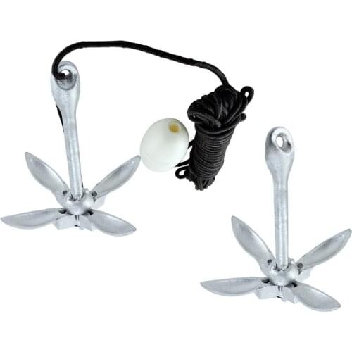 Kayak Marine Boat Grappling Anchor Folding Anchor Grapnel Anchor Kit for Kayaks Yacht Canoes Rubber Dinghies