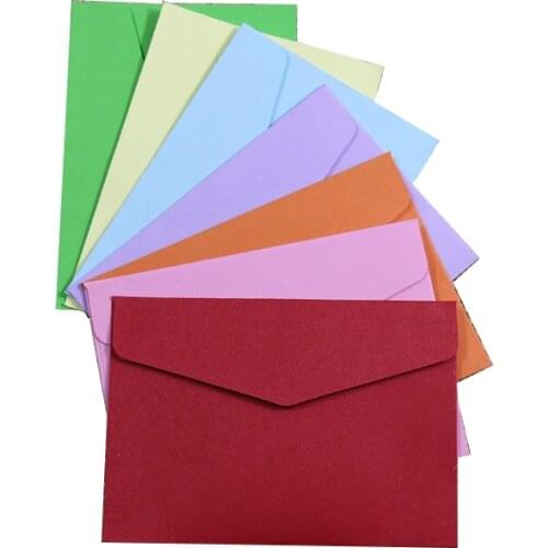 10pcs Small Size Candy Color Envelopes for Party Invitation Greeting Card Paper Gift Bag Mini Envelopes Solid Color 112x79mm