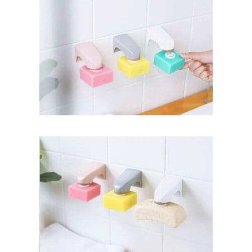 Creative Magnetic Soap Holders Bathroom Wall Hanging Soap Box Suction Cup Rack Multi-color Magnetic Soap Holder