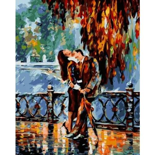 MaHuaf-W1239 date in the park Painting by numbers DIY oil coloring by numbers canvas painting for living room