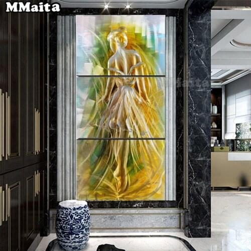 3 Piece set Ballet Girl diamond painting full drill mosaic diamond handmade new diamond embroidery angels wall stickers GG172