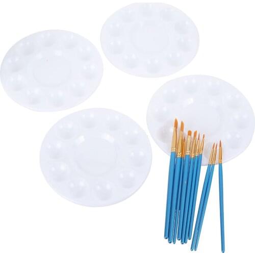 Art Brushes Graffiti Art Paint Brush Set Painting Brushes Universal Cute Student Nail DIY Blue Children School Kids