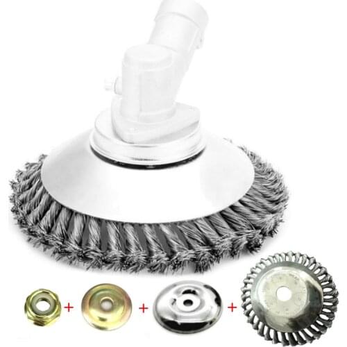 1 Set 150mm/200mm Steel Wire Trimmer Head and Gearbox Fixing Kit Grass Brush Cutter Dust Removal Weeding Plate for Lawnmower
