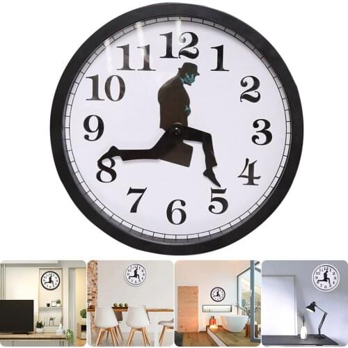 Ministry Of Silly Walk Wall Clock Comedian Home Decor Novelty Wall Watch Funny Walking Silent Mute Clock Dropshipping