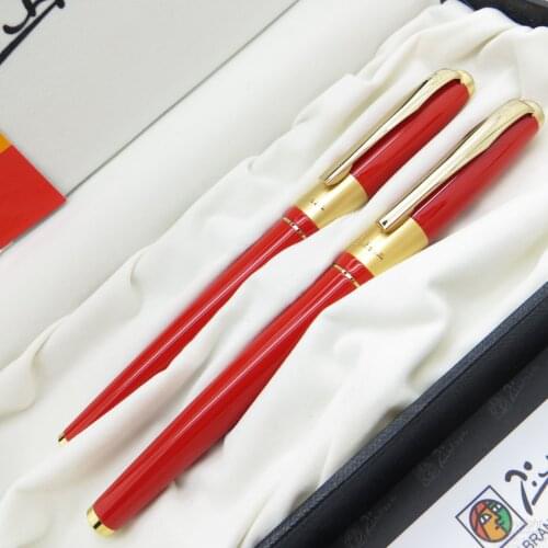 Picasso Braque Fountain Pen + Roller Pen Red | Picasso Pen | İsme Special Pen