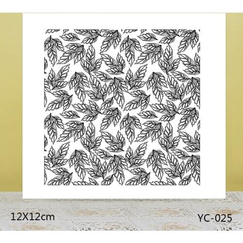 AZSG Green leaf background Clear Stamps For DIY Scrapbooking/Card Making/Album Decorative Rubber Stamp Crafts