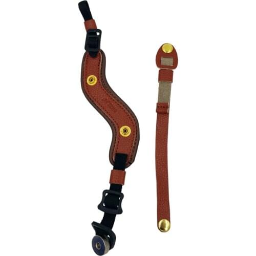 DSLR Camera Hand Strap Cowhide Camera Hand Grip Wrist Strap S-type Genuine Leather Shockproof Micro Single Handheld Strap Belt
