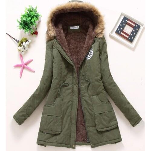 Quilt snow outwear new winter military coats women cotton wadded hooded jacket medium-long casual parka thickness plus size XXXL