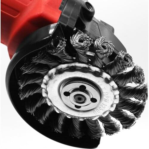 Knotted Bench Steel Wire Brush Deburring Derusting Angle Grinder Cleaner Accessories 125mm Rust Removal Wheel Metal Disc Brush