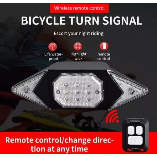 Bike Backlights USB Rechargeable Bicycle Turn Signal Light Bike Rear LED Lamp Warning Taillight Lamp Cycling Riding Equipment