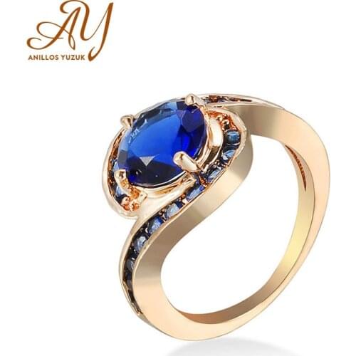 Anillos Yuzuk Unique Design Rose Gold Engagement Finger Ring For Women Solid Silver 925 Jewelry Wedding Statement Female Bijoux