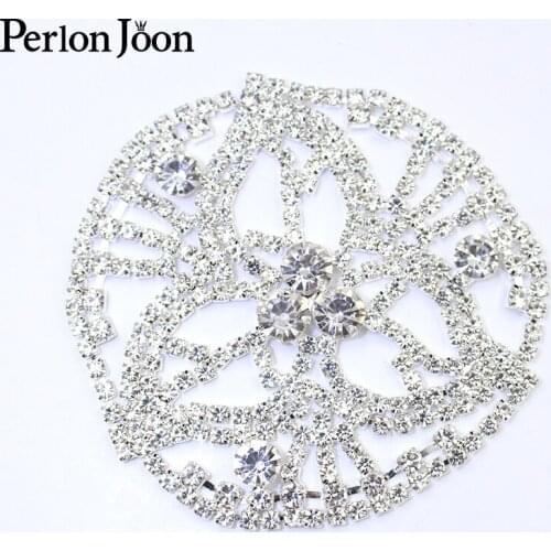 1PCS DIY round dart shape rhinestone applique crystal patch sewing for wedding dress bag decoration accessories YHX087