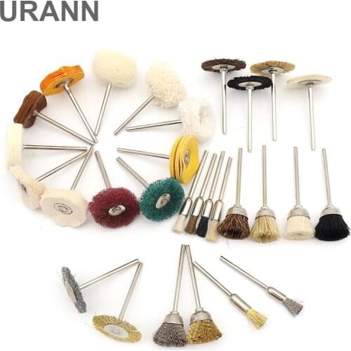 URANN 1piece Steel/copper brush Wire wheel Brushes Die Grinder Rotary Tool Electric Tool for the engraver polishing brush