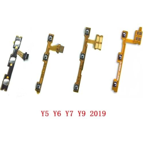 10pcs For Huawei Y5 Y6 Y7 Y9 2019 Power On Off Volume Switch Side Button Key Flex Cable Replacement Parts