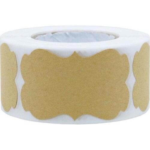 F3MB 250pcs/roll DIY Blank Kraft Label Handmade Baking Seal Stickers Gift Tag for Jar