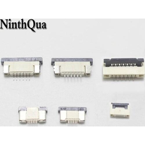 5pcs 0.5MM / 1.0mm 6P Clamshell Drawer Up Down FPC Connector socket for 6Pin Type A B FFC Cable
