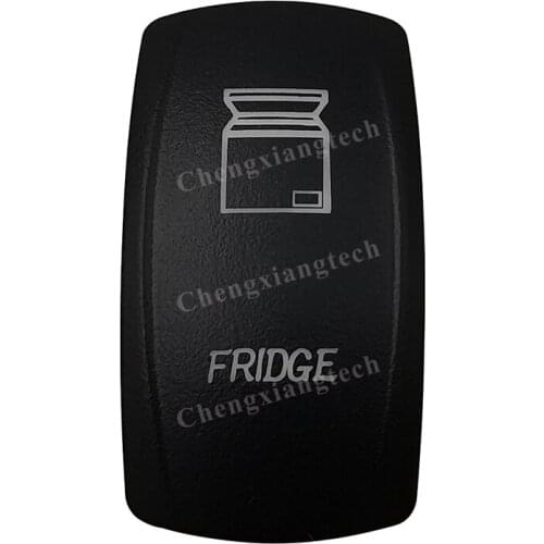 Car Boat Truck Backlit Swtich Cap- Laser Engraving - FRIDGE -for Led Carling Arb Narva 4x4 RV Rocker Switch, Cover Only