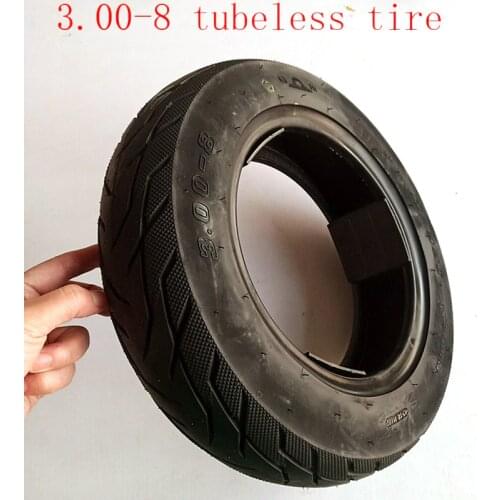 Size 3.00-8 Scooter Tubeless TireVacuum Tyre for Gas and Electric Scooters Warehouse Vehicles Mini Motorcycle Moped 8" Rim