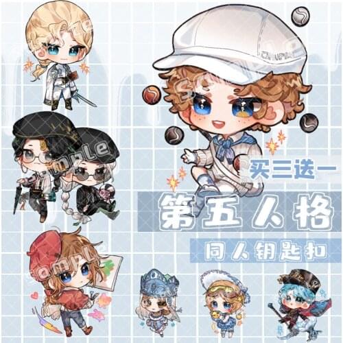 Hot Anime Identity V Emily Dale Freddy Riley Acrylic Cute Keychain Cartoon Itabag School Bag Decor Pendant Keyrings Xmas Gifts H