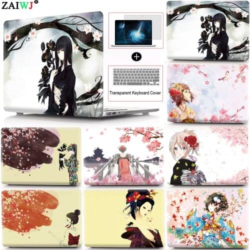 New shell Laptop Case For MacBook Air Pro Retina 11 12 13 15 for Mac Pro 13.3 15.4 inch with Touch Bar ID A2159 + Keyboard Cover