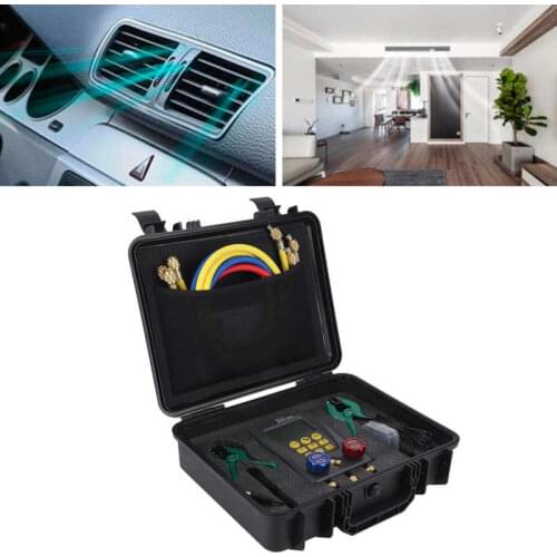 Digital Refrigeration Pressure Gauge LCD Display Pressure Manifold Tester Meter Air-Conditioning Repair