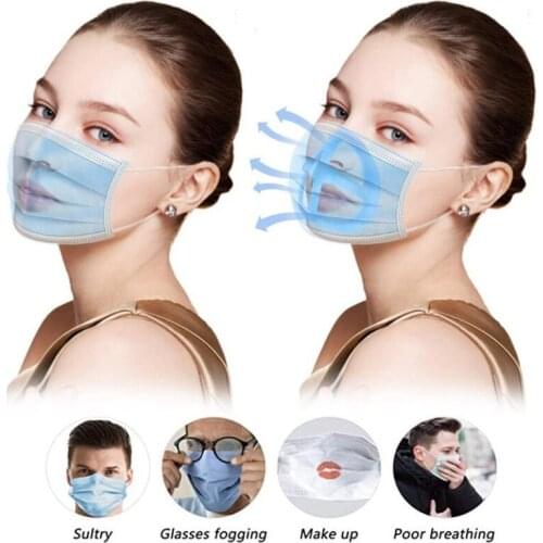 3PCS 3D Mouth Mask Inner Cushion Bracket Support Breathing Assist Help Food Grade Silicone Mask Holder Breathable Valve Adault