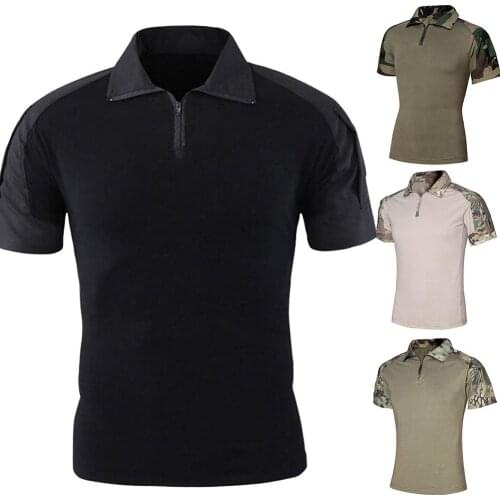 2020 Men Summer Army Tactical T-Shirt Military Camouflage Snakeskin Short Sleeve Tops T Shirts Casual