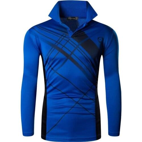 Jeansian Mens Outdoor Tshirt T-Shirt Beach Dry Fit Long Sleeve Golf Tennis Bowling Shirts Tops LA305 Blue