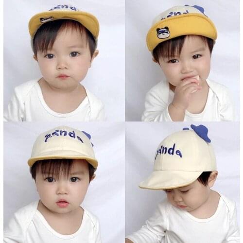 Toddler Infant Visors Caps Cartoon Panda Boy Girl Baseball Cap Fashion Lovely Kids Snapback Hats Casual Cotton Newborn Baby Hat